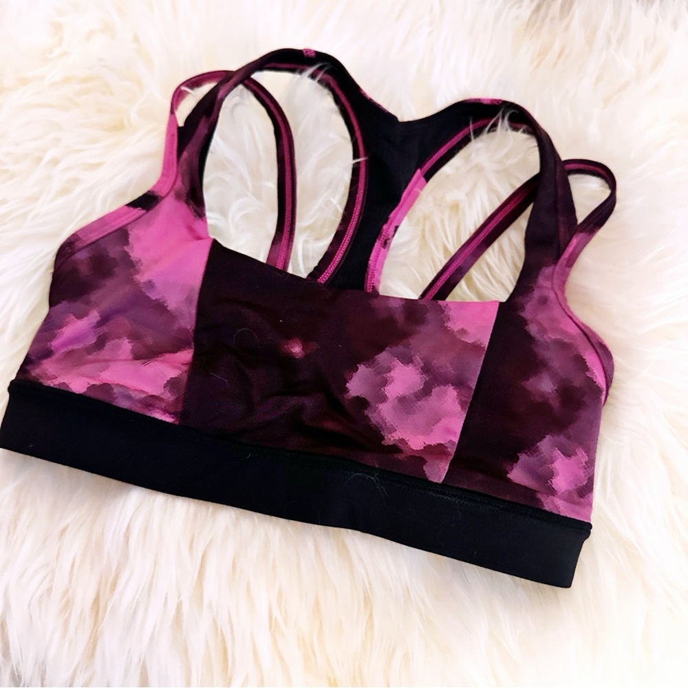 Lululemon Splendour Bra Sz 4 Blooming Raspberry/Black - Picture 8 of 15